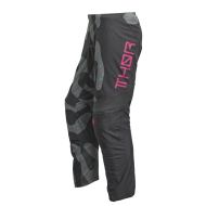 Pantaloni de motocross de damă THOR DEGHIZARE SECTOR FEMEI GRI/ROZ