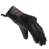 Women's textile motorcycle gloves SPIDI FLASH-KP BLACK/FUCHSIA