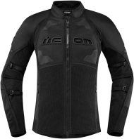 Women's textile motorcycle jacket ICON CONTRA2 BLACK