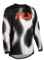 Kids motocross shirt FLY RACING Kinetic Torch Black/White/Orange