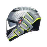 AGV K3 HELMET - FORTIFY GRAY/BLACK/YELLOW FLUO