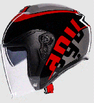 Scooter helmet AGV IRIDES VALENZA MATT GRAY/BLACK/RED