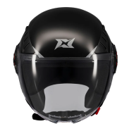 METRO S SOLID V2 A1 BLACK GLOSS SCOOTER HELMET