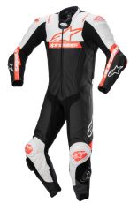 Jachetă ALPINESTARS Missile Ward 1 buc Piele Team Negru/Alb/Roșu Fluo
