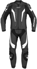 LEATHER MOTORCYCLE TEAM SPIDI LASER TOURING White/Black 2PC