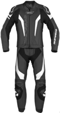 LEATHER MOTORCYCLE TEAM SPIDI LASER TOURING White/Black SHORT 2PC