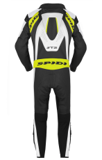 Leather Moto Gear with SPIDI T-2 Neck Dps Airbag ACID GREEN/BLACK