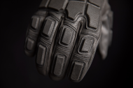 Leather motorcycle gloves ICON MOTORHEAD3 - BLACK