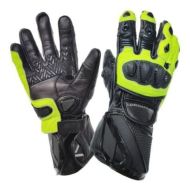 Mănuși de piele ADRENALINE LYNX SPORT BLACK/FLUO