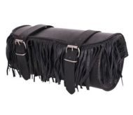 Leather tool bag ADRENALINE TOOLER FRINGES BLACK
