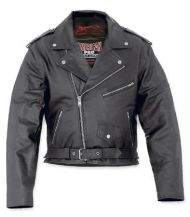 LEATHER MOTORCYCLE JACKET A-PRO CALIFORNIA BLACK