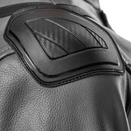 Leather motorcycle jacket ADRENALINE SYMETRIC BLACK