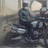 Leather motorcycle jacket SPIDI CLUBBER GREEN/ICE