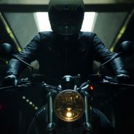 Leather motorcycle jacket SPIDI GARAGE BLACK