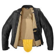 Leather motorcycle jacket SPIDI MACK BLACK