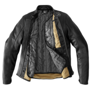 Leather motorcycle jacket SPIDI MACK BLACK
