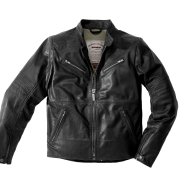 Motorcycle leather jacket SPIDI GARAGE ROBUST BLACK