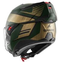 Modular helmet SHARK OXO SIKTER Mat Green Chrome Gold