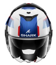Modular helmet SHARK OXO SIKTER White Chrome Blue