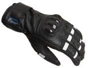 Motorcycle gloves Lindstrands Backa Black/white