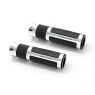 Motorcycle grips BARRACUDA B-LUX RACING GRIPS SILVER