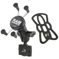 Мото стойка за телефон RAM-MOUNTS X-Grip RAM-B-408-75-1-A-UN7U с RAM Torque основа сраден размер за рейлинг, Размер B