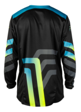 Tricou motocross FLY RACING Kinetic Volt Jersey - Negru/Gri/Teal/Galben