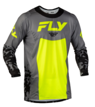 Motocross shirt FLY RACING Lite Flake - Grey/Hi-Vis/Black