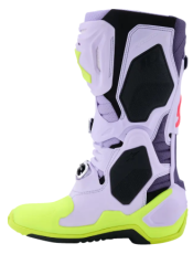 Motocross boots ALPINESTARS TECH 10 S-VENTED PURPLE/YELLOW/DIVA PINK