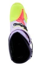 Motocross boots ALPINESTARS TECH 10 S-VENTED PURPLE/YELLOW/DIVA PINK