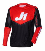 Tricou Motocross Just1 J-Force Hexa Roșu/Negru/Alb