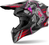 Motocross helmet AIROH WRAAAP CYBER RED MATT