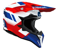 Motocross helmet AIROH WRAAAP VISION RED/BLUE GLOSS