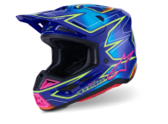 Κράνος μοτοκρός ALPINESTARS SM7 CAST ΜΠΛΕ/ΚΙΤΡΙΝΟ/ΡΟΖ