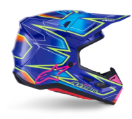 Κράνος μοτοκρός ALPINESTARS SM7 CAST ΜΠΛΕ/ΚΙΤΡΙΝΟ/ΡΟΖ