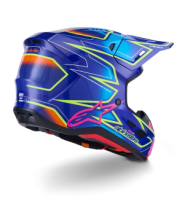 Κράνος μοτοκρός ALPINESTARS SM7 CAST ΜΠΛΕ/ΚΙΤΡΙΝΟ/ΡΟΖ