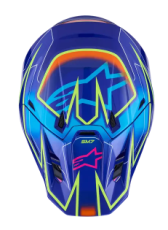 Κράνος μοτοκρός ALPINESTARS SM7 CAST ΜΠΛΕ/ΚΙΤΡΙΝΟ/ΡΟΖ