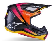 Κράνος μοτοκρός ALPINESTARS SM7 RISE ΜΑΥΡΟ/ΚΙΤΡΙΝΟ/ΡΟΖ