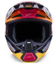 Κράνος μοτοκρός ALPINESTARS SM7 RISE ΜΑΥΡΟ/ΚΙΤΡΙΝΟ/ΡΟΖ