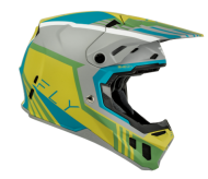 Κράνος Motocross FLY RACING Formula CC Strike - Γκρι/Πράσινο/Τυρκουάζ