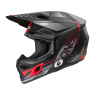 Мотокрос каска O'NEAL 3SERIES HAZE BLACK/GRAY/RED V.26