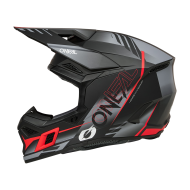 Мотокрос каска O'NEAL 3SERIES HAZE BLACK/GRAY/RED V.26