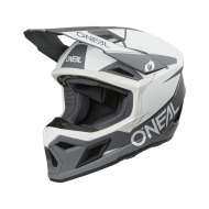 Motocross helmet O'NEAL 3SERIES SOLID WHITE/BLACK