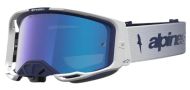 Motocross Goggles ALPINESTARS VISION 8 AMBER NVY/WHT/MIRR-BLUE