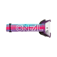 Мотокрос очила O'NEAL B-10 STRIPED PINK/PURPLE - CLEAR V.26