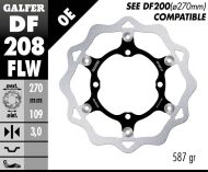 Floating front brake disc Galfer WAVE FLOATING (C. STEEL) 270x3mm DF208FLW