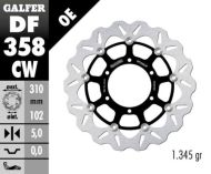 Floating Front Brake Disc Galfer WAVE FLOATING COMPLETE (C. ALU.) 310x5mm DF358CW