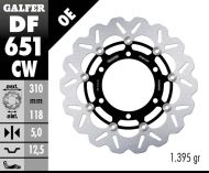 Floating Front Brake Disc Galfer WAVE FLOATING COMPLETE (C. ALU.) 310x5mm DF651CW