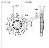 Front sprocket (pinion) TROFEO 367253Z13