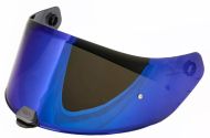 Син иридиев визьор за каска PREMIER HYPER/DEVIL BLUE CHROMED